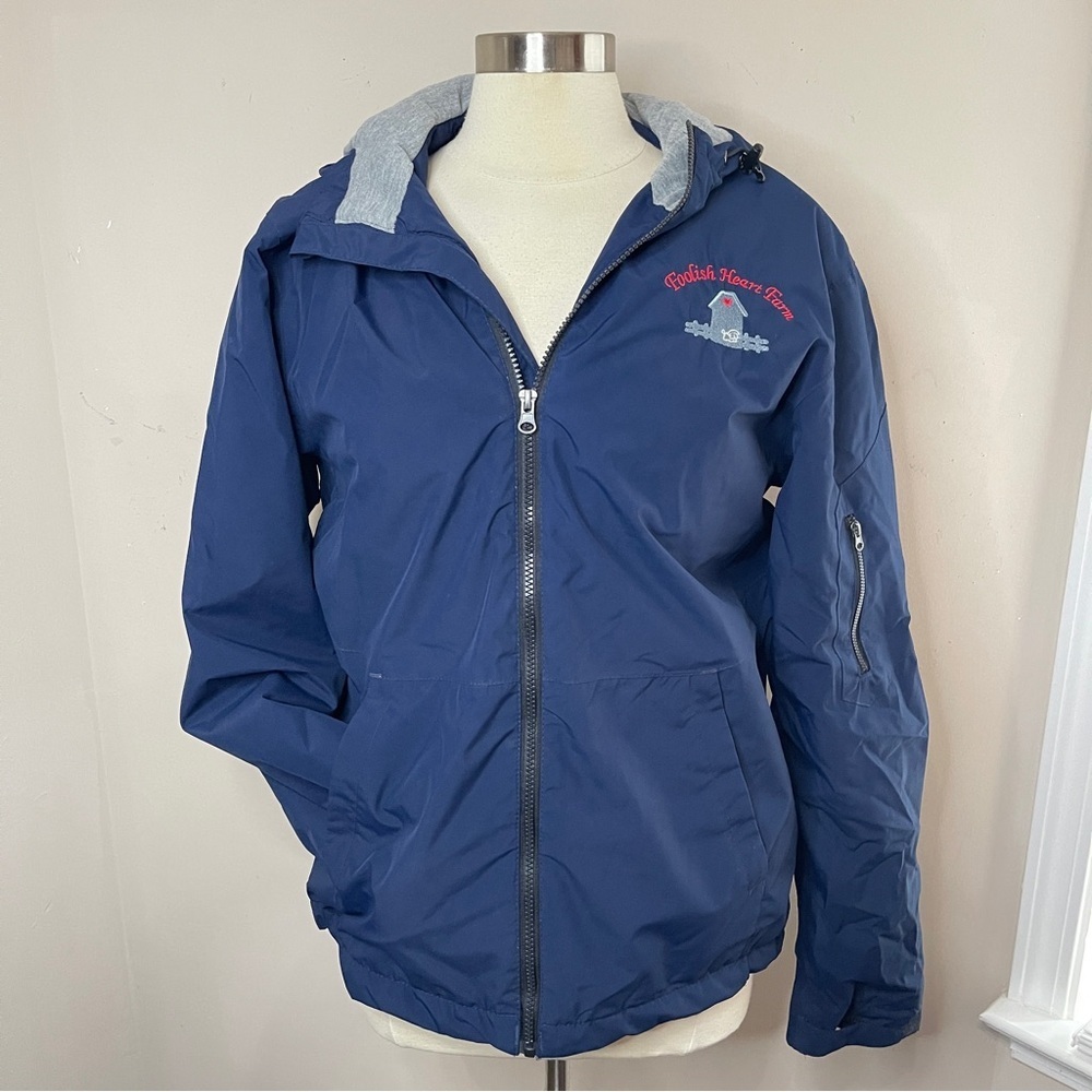 SPORT-TEK Unisex Foolish Heart Farm Navy Insulated All-Weather Hooded Jacket‎